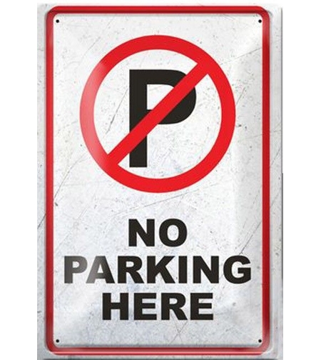 Метална табелка - No parking