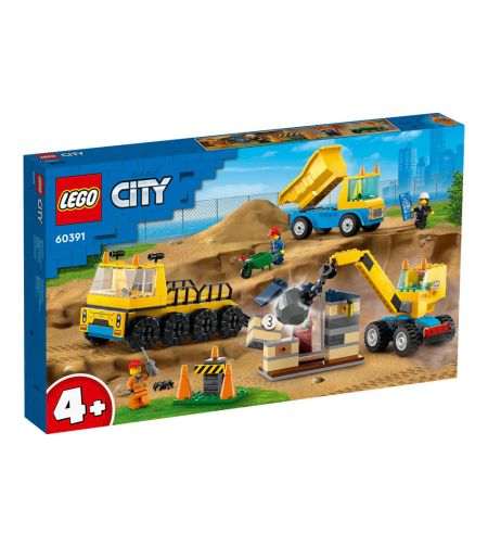 LEGO® City Строителни камиони и кран с разбиваща топка 60391