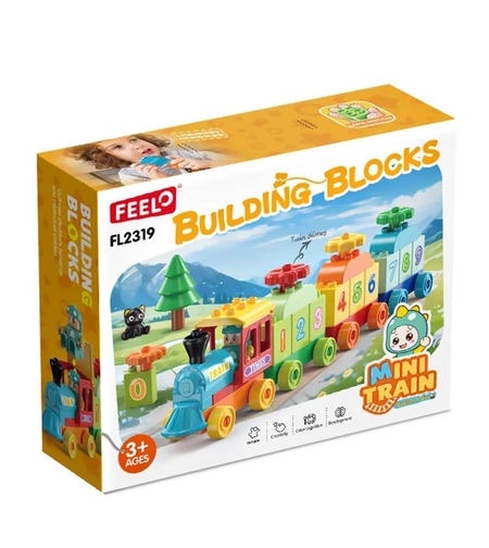 Конструктор Feelo Мини влакче с цифри, 56 ч.