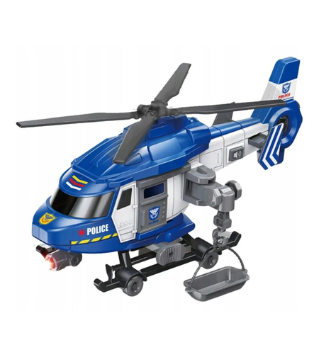 Детска играчка полицейски хеликоптер Raya Toys, със звук и светлина, 1:16