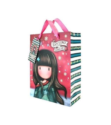Средна подаръчна торбичка - Santoro Gorjuss Merry and Bright - Cosy