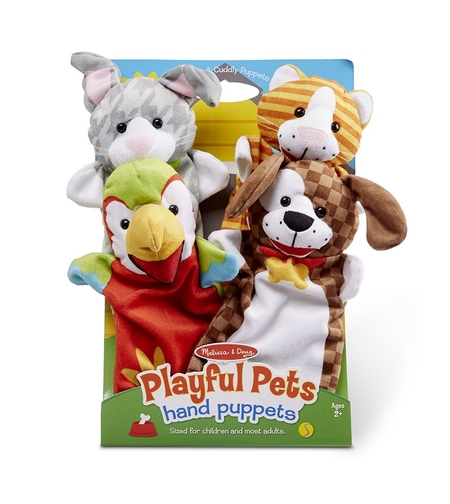 Петрушки за куклен театър Melissa and Doug Любими животни 4 броя 19084