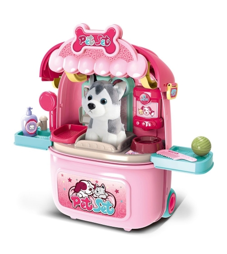 Плюшено куче в куфар Raya Toys
