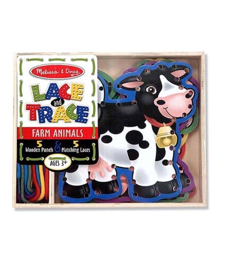 Дървени животни ферма с връзки Melissa and Doug 13781