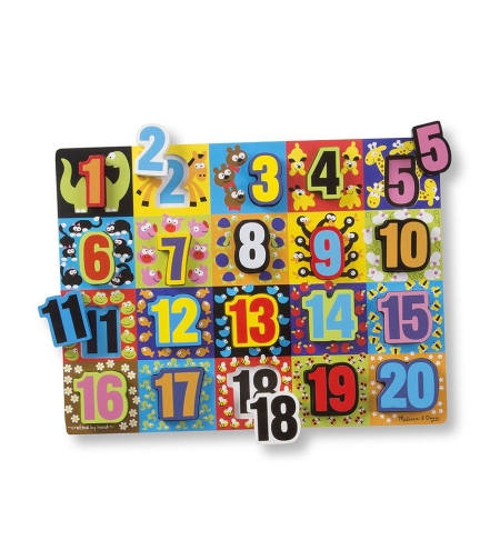 Дървен пъзел Melissa and Doug Учим големи числа 13832