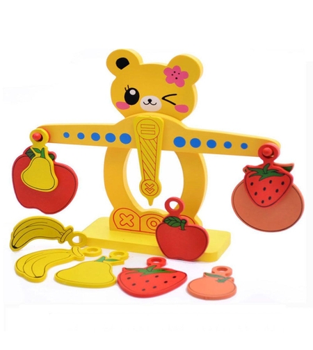 Детски кантар за смятане Raya Toys Монтесори Мече