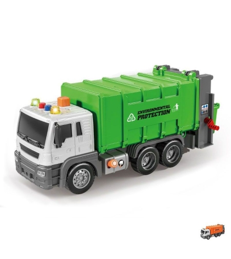 Детски боклукчийски камион Raya Toys Truck Car с музика и светлини, 1:16