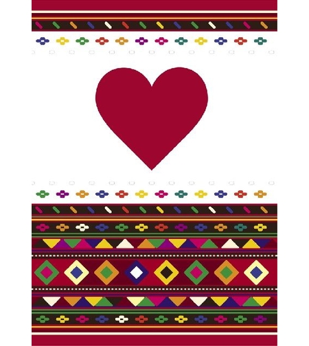 Картичкa Обичам те колекция - Голяма двойна 14x19,5 см