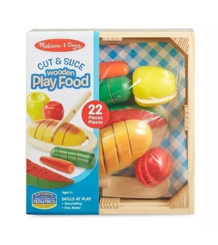 Детски дървен комплект за рязане Melissa and Doug Плодове 94041