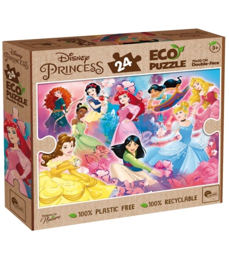 Двустранен пъзел Lisciani Disney Eco Puzzle Принцеси, 24 ч.