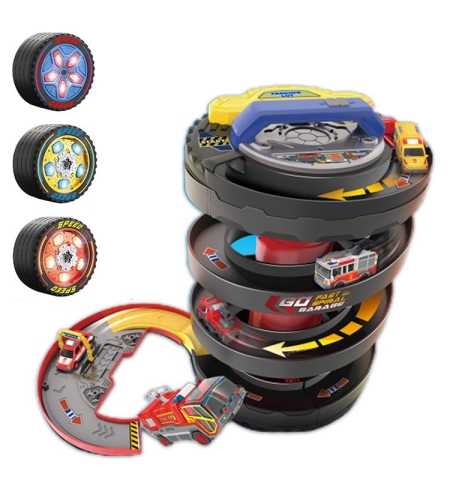 Писта Raya Toys City Action Автомобилна гума, със светлини и звуци