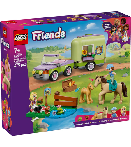 LEGO® Friends Ремарке за кон и бебе жребче 42695