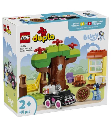 LEGO® DUPLO® Bluey Момичетата с пицата, Мъфин и Блуи 10469