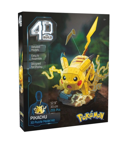 3D пъзел Spin Master 4D Build Pokеmon Pikachu, 201 ч.
