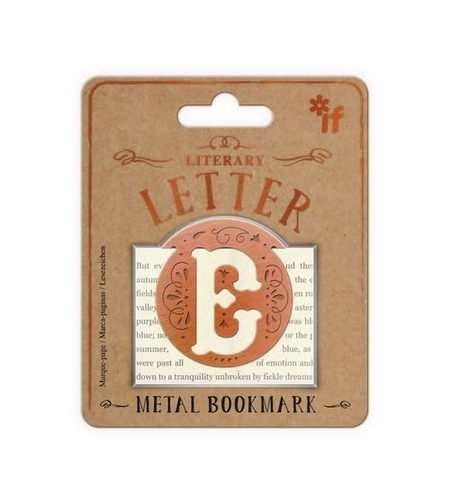 Метален книгоразделител Vintage буква E