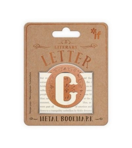 Метален книгоразделител Vintage буква C