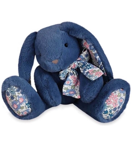 Плюшена играчка Doudou Copains Calins заек тъмносин 20 см, HO3193