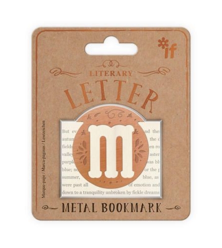 Метален книгоразделител Vintage буква M