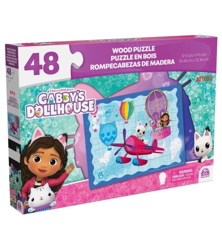 Детски дървен пъзел Spin Master Gabby's Dollhouse 48 ч.