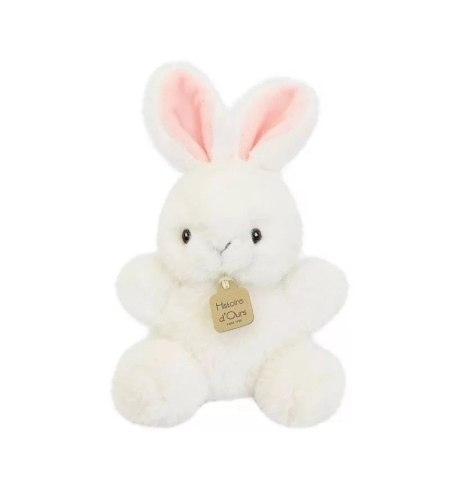 Плюшенa играчка Doudou бебе заек бял 15 см, HO3270