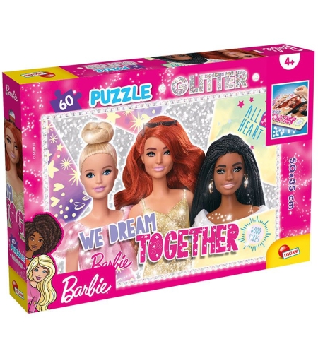 Детски пъзел Lisciani Glitter Barbie, 60 части