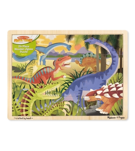 Дървен пъзел Динозаври в рамка Melissa and Doug 19066