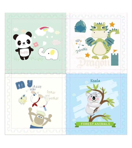 Пъзел за под Raya Toys Животни, 4 части по 60 x 60 см