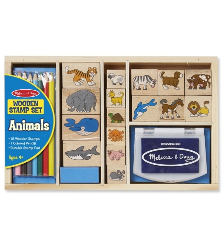 Дървени печати Melissa and Doug Животни 13798