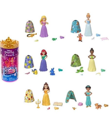 Кукла Mattel Disney Princess Royal Color Reveal Кукла изненада с аксесоари