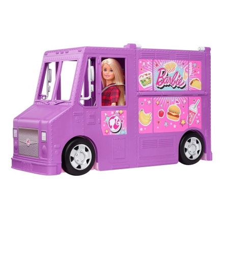 Игрален комплект Mattel Barbie Камион за приготвяне на храна, с 30+ аксесоара