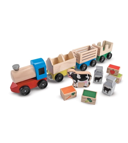 Локомотив с вагони и животни Melissa and Doug 14545