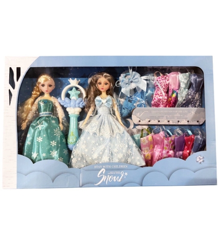Комплект кукли Raya Toys Snow, с дрехи и аксесоари
