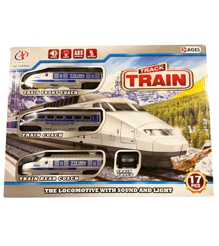 Детско влакче Raya Toys, с музика, светлини и релси