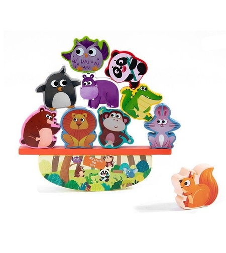 Дървена игра за баланс Raya Toys Животни