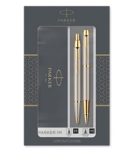 Комплект Parker IM Brushed Metal GТ - химикалка и ролер