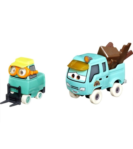 Детски коли за игра Mattel Cars Sarah Coggs и Noriyuki 1:55, 2 бр.