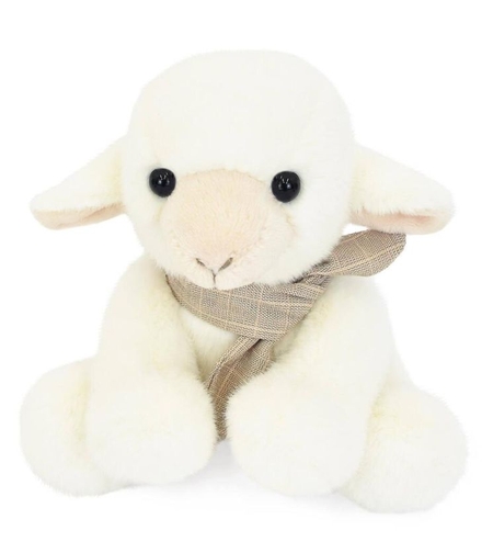 Плюшено агънце с шал Doudou Histoire d'Ours, HO3284, 18 см.