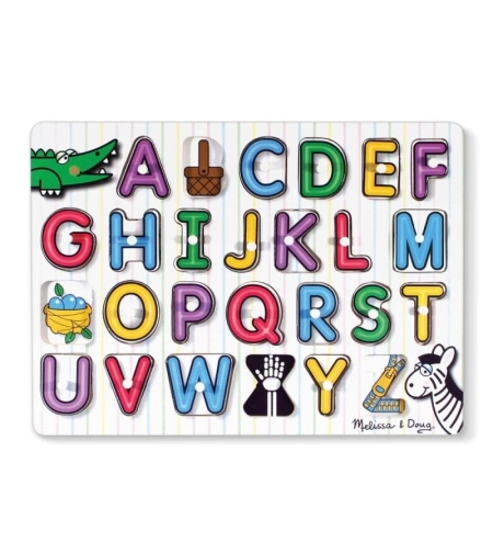Дървен пъзел Melissa and Doug Азбука 26ч., 3272