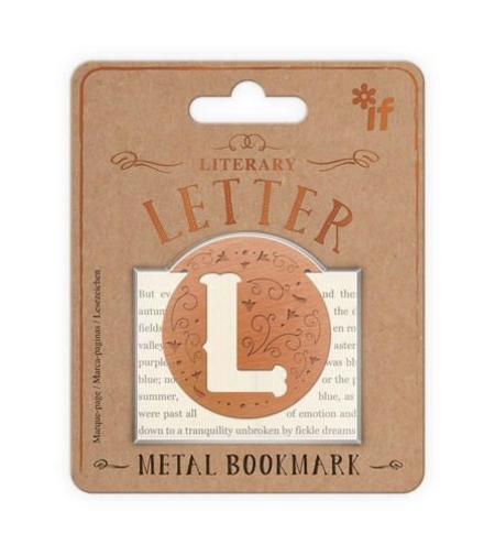 Метален книгоразделител Vintage буква L