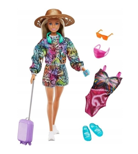 Кукла Mattel Barbie Holiday Fun с аксесоари за път