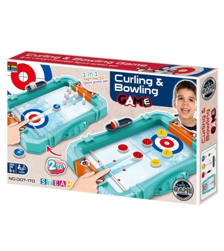 Детска игра 2 в 1 Raya Toys Мини боулинг и кърлинг