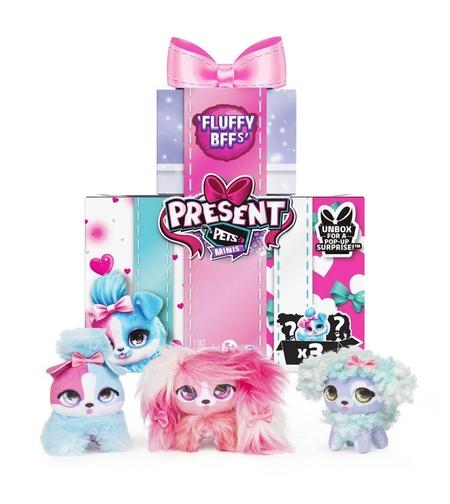 Плюшени играчки изненада Spin Master Present Pets Minis Fluffy BFFs 3 бр.