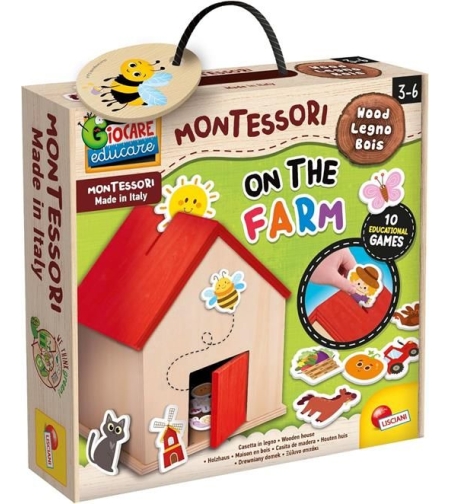 Образователна игра Lisciani Montessori Baby Wood On The Farm