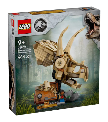 LEGO® Jurassic World Вкаменелости от динозаври череп на трицератопс 76969