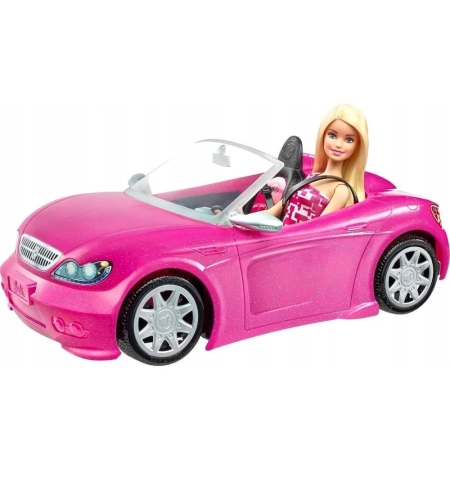 Игрален комплект Mattel Barbie с розов автомобил