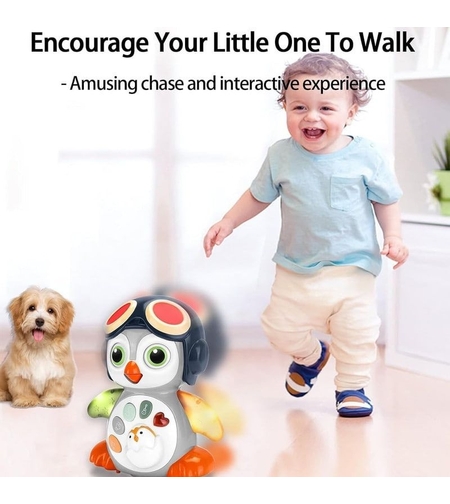 Бебешко интерактивно пингвинче Raya Toys Rocking Penguin, с музика и звуци