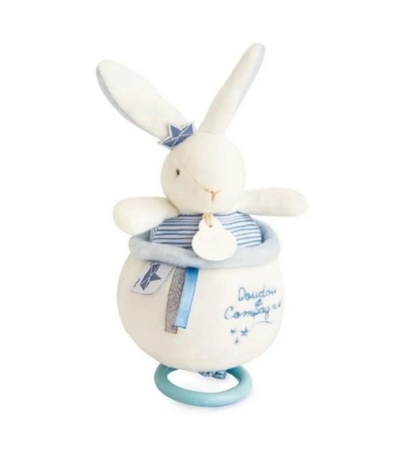Плюшена играчка Doudou Lapin Matelot музикален заек 13 см, DC3520