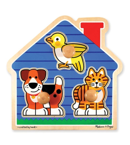 Дървен пъзел Melissa and Doug Къща с животни 3 части 12055