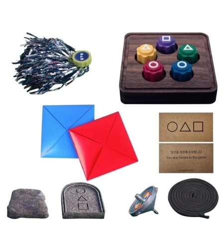 Настолна корейска игра 5 в 1 Raya Toys Gonggi, Ddakji, Biseokchigi, Paengi Doligi, Jegi
