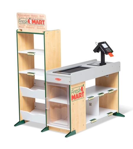 Детски супермаркет дървен Melissa and Doug Магазин Фреш за хранителни стоки